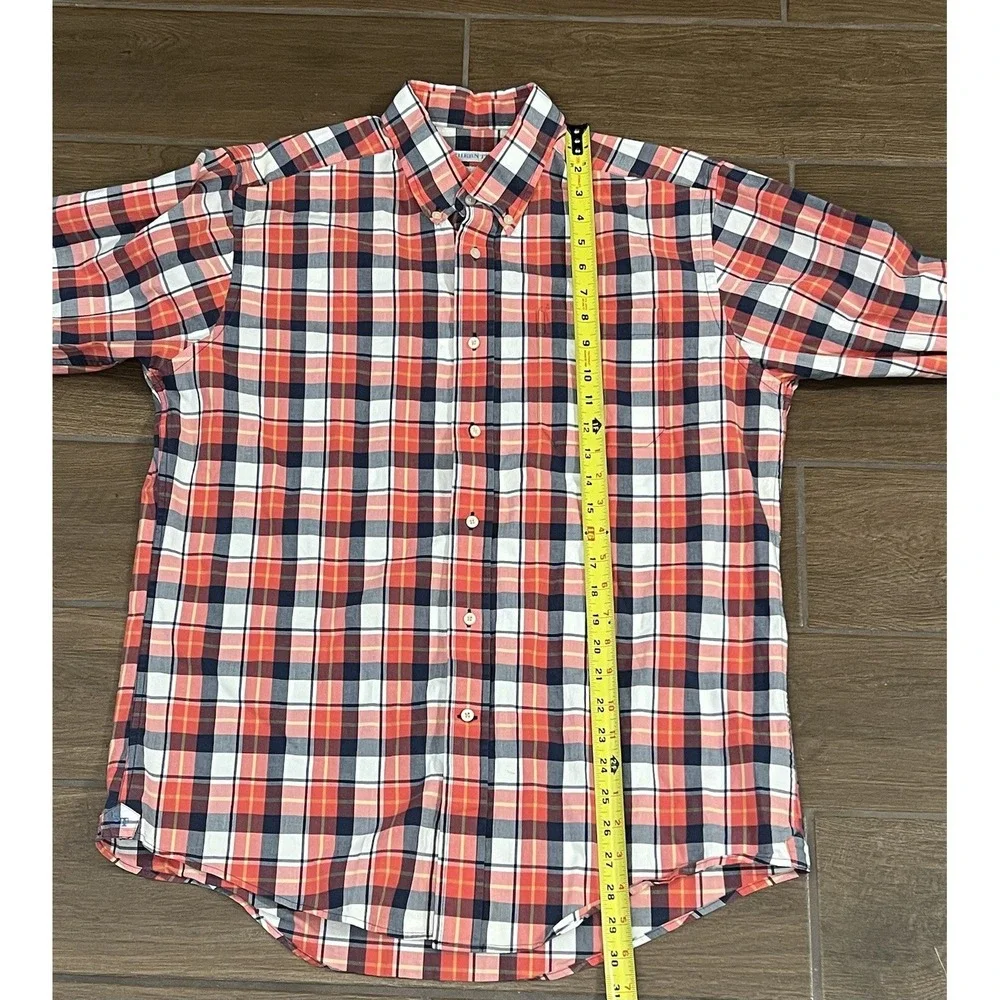 Southern Tide Long Sleeve Button Up Men's Shirt Red Plaid Size L Classic Fit - Picture 2 of 6